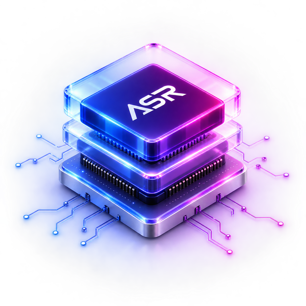 ASR processing layers in blue and magenta